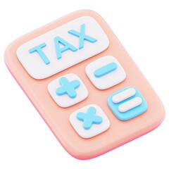 Modern calculator for mathematical science and business icon illustration. Concept of financial analysis office and study 3d render illustration image