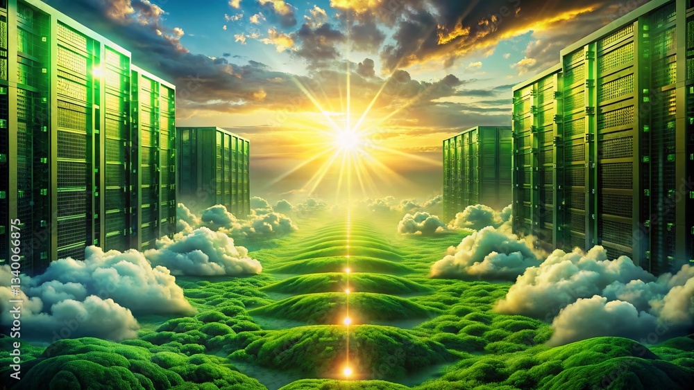 Poster eco-friendly cloud computing: green data center server network
