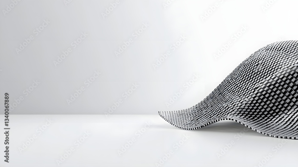 Leinwandbilder an abstract and minimalist composition showcasing the intricate weaving of carbon fiber strands agai