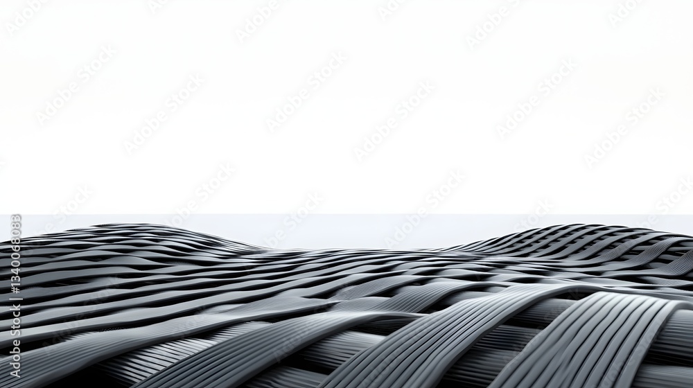 Poster an abstract composition showcasing the intricate layered patterns created by the interweaving of car