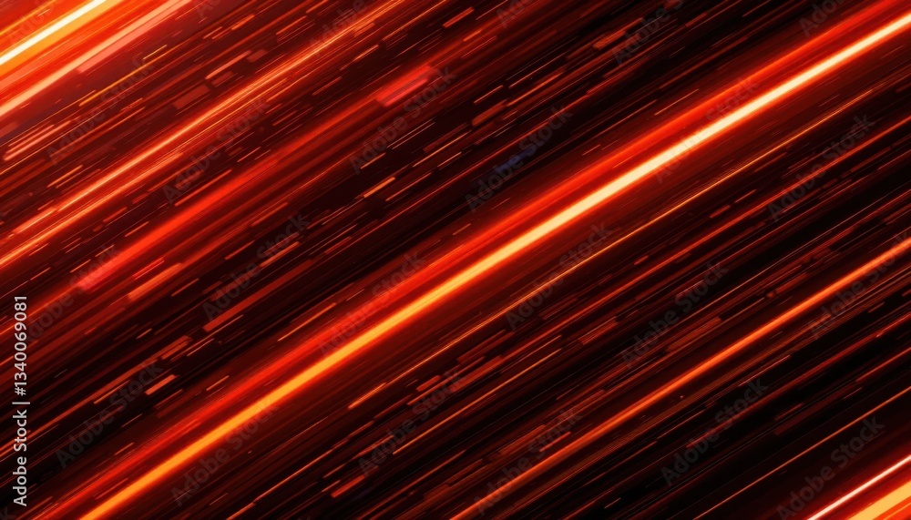 Poster dynamic energy lines in fiery red and yellow abstract motion background