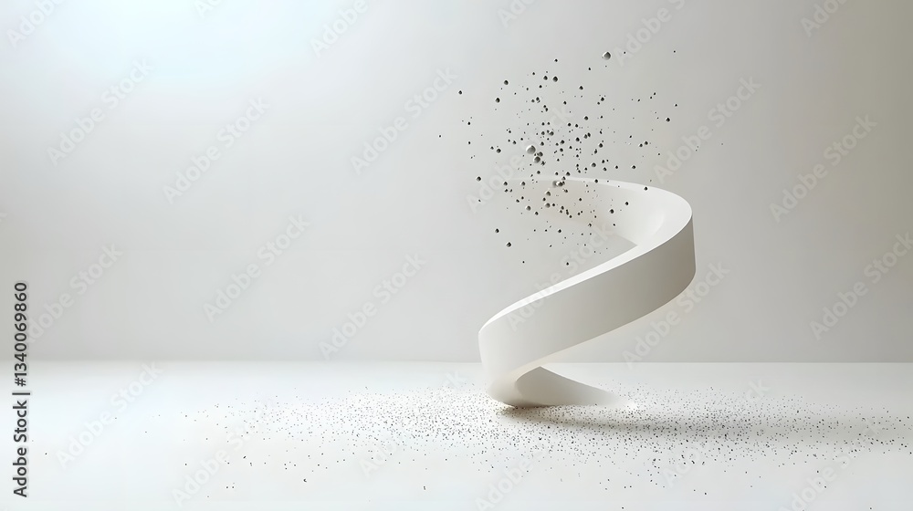 Poster an abstract visually striking image depicting a mysterious energy vortex with swirling particles aga
