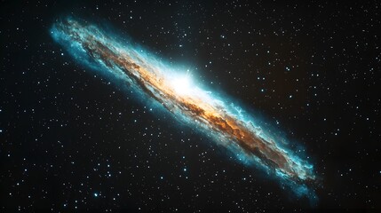 Fototapeta premium A stunning galaxy displaying cosmic beauty with a rich array of stars and nebulae in a vast celestial landscape