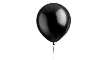 Black balloon isolated on white background