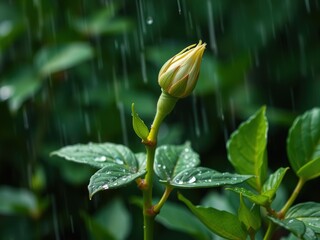 Rainy Day Blossoms: New Life Unfolding