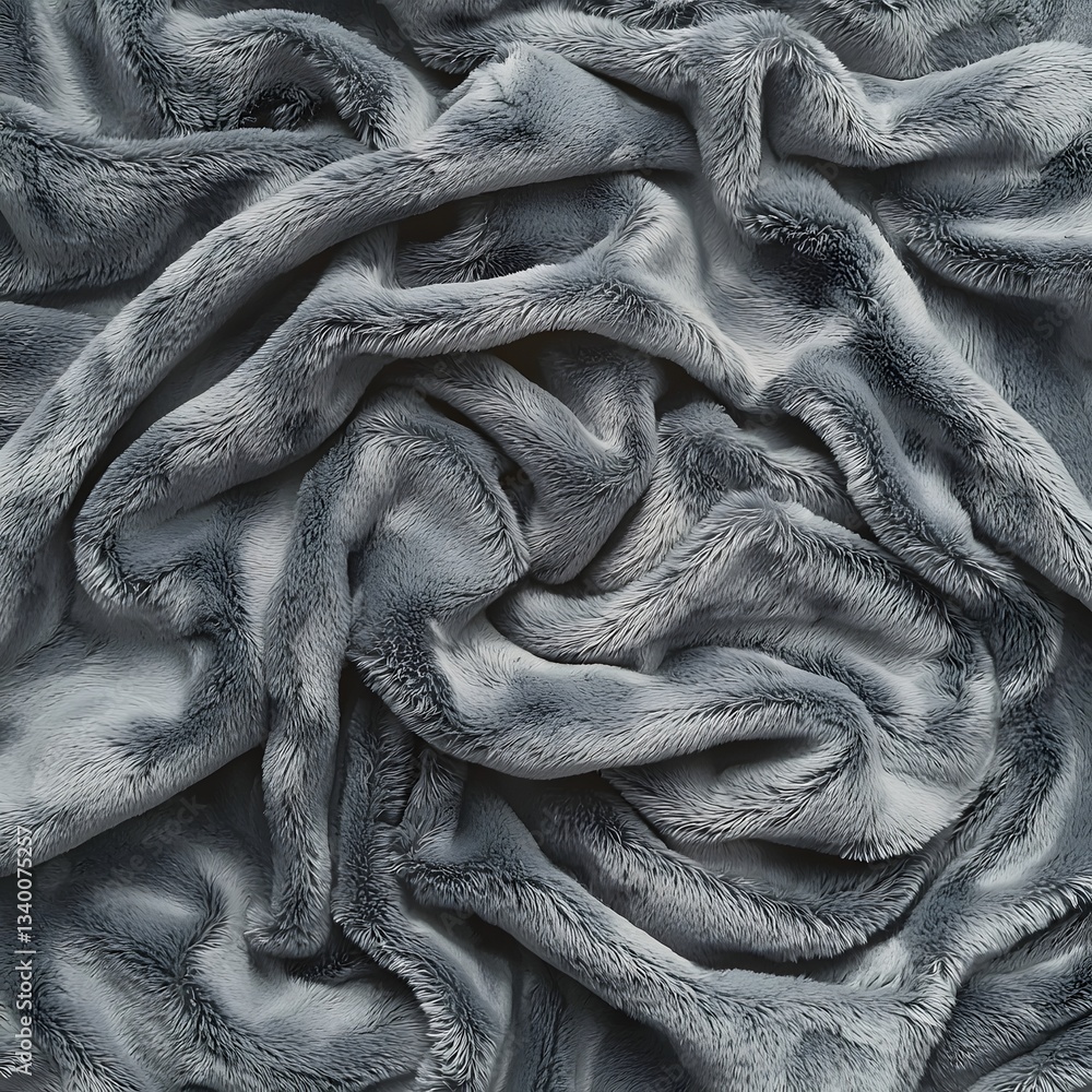 Poster close-up of pile of luxurious fur textiles displaying the rich mink pattern and softness of high-qua