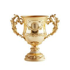 golden cup isolated on white