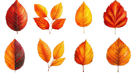 Red and yellow leaves