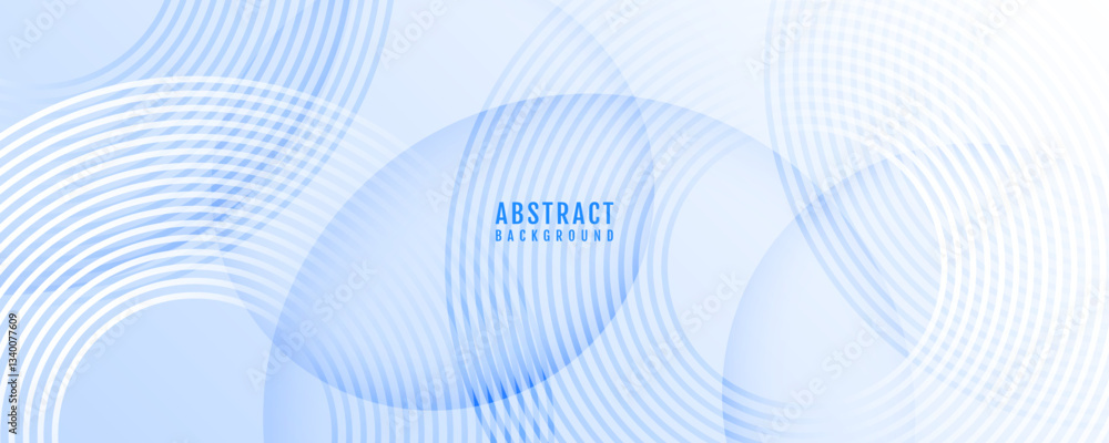 Aufkleber blue abstract background overlap layer on bright space with circles effect decoration. modern banner