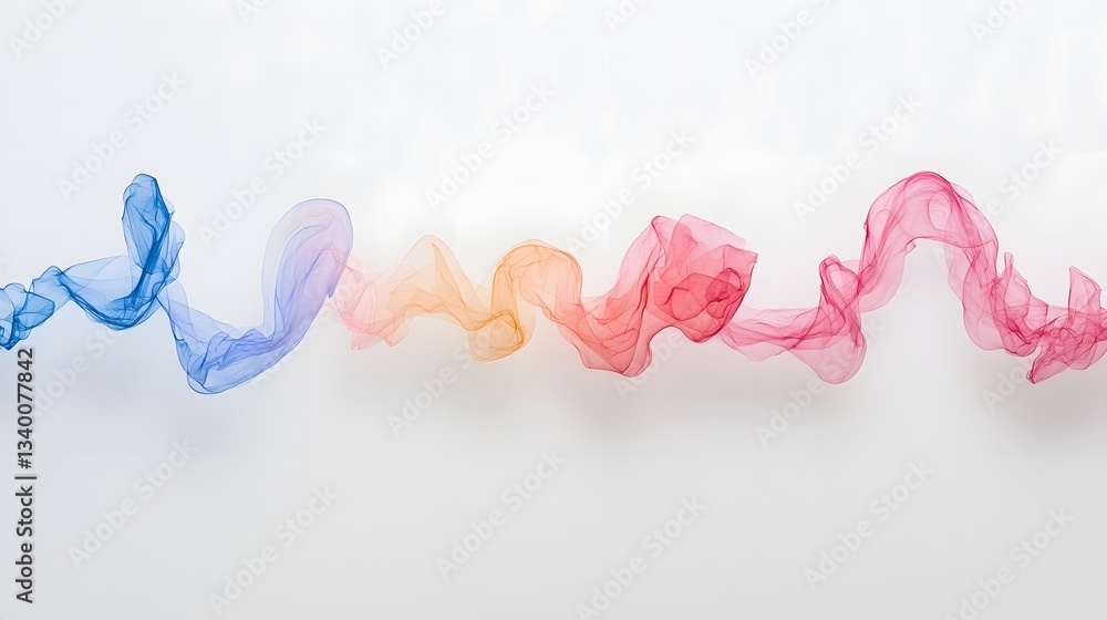 Aufkleber Colorful fluid visualization of mysterious energy signatures detected in the depths of space creating a dynamic and ethereal cosmic display