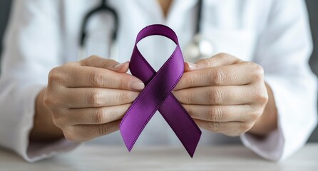 Lupus awareness month: purple ribbon symbol, autoimmune disease, health education, chronic illness, purple awareness, patient support, disease recognition, medical advocacy, systemic condition.