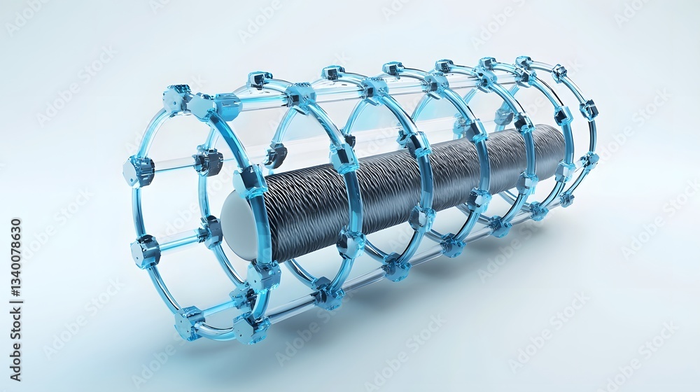 Poster conceptual visualization of an intricate carbon fiber lattice structure symbolizing the backbone of 