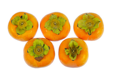 fresh persimmon isolated on white background