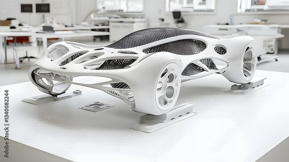Aufkleber intricate and lightweight carbon fiber lattice structure showcasing an advanced innovative industria