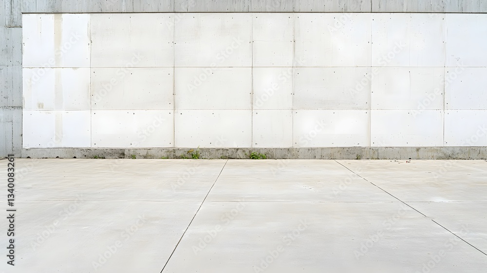 Aufkleber minimalist concrete wall standing as a metaphorical barrier or blockade suggesting restrictions and 