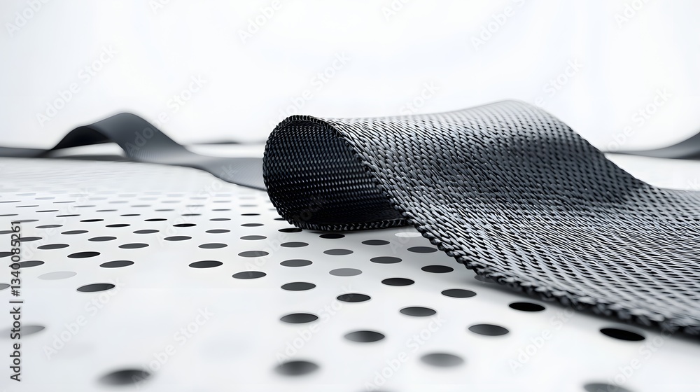 Poster sleek and futuristic carbon fiber material showcasing its versatility and versatility in shaping var