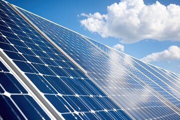 State of the Art Energy Grid Factory Producing Renewable Solar Power Panels