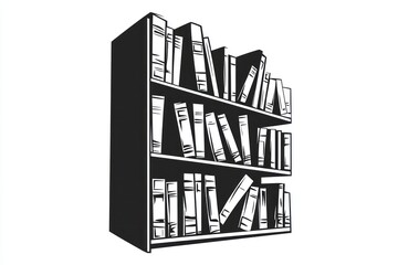 Library symbol in solid black on white