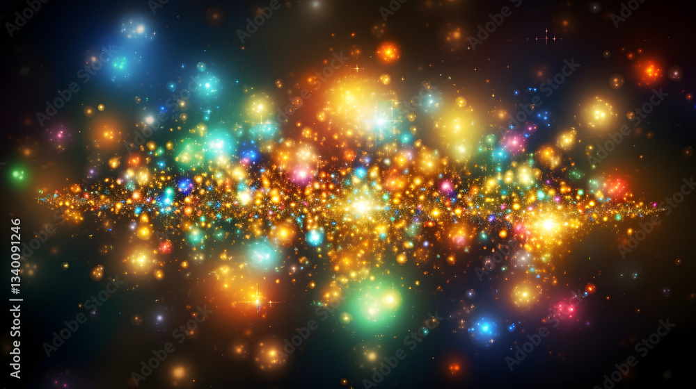Poster vibrant and colorful explosion of light capturing the essence of energy and dynamic movement in the 