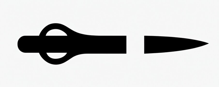 Pictogram a black scissor on white, craft or salon themes