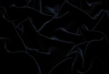 Obraz premium Luxurious black velvet, deep shadows, rich texture, velvety, dark