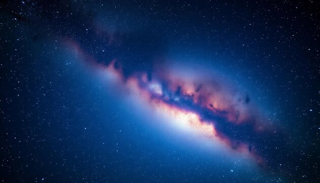 Majestic Milky Way arching across a star-studded night sky, vibrant colors and cosmic dust, universe, outer space