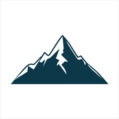 Everest mountain logo with snow at the top