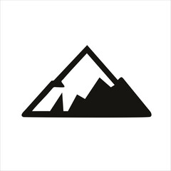 mountain icon logo with black color