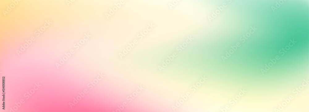 Poster green and pink smooth gradient. springtime color blur background. summer mood pastel blurred gradien
