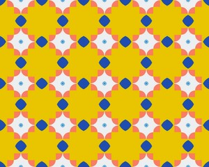 Oriental ethnic seamless repeatable pattern traditional geometric lines stripes background Design