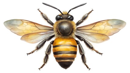 illustration of a bee on white background