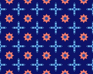 Oriental ethnic seamless repeatable pattern traditional geometric lines stripes background Design