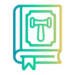 book Line Gradient Icon