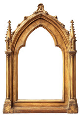 Gothic Arch Frame with Ornate Gold Detailing