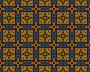 Oriental ethnic geometric seamless Tile pattern made with various traditional elements style design