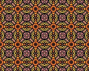 Oriental ethnic geometric seamless Tile pattern made with various traditional elements style design