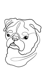 Dog One Line Art – Minimalist Continuous Line Drawing for Tattoo, Pet Shop Logo, and Modern Design
