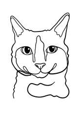 Cat One Line Art – Minimalist Continuous Line Drawing for Tattoo, Pet Shop Logo, and Modern Design