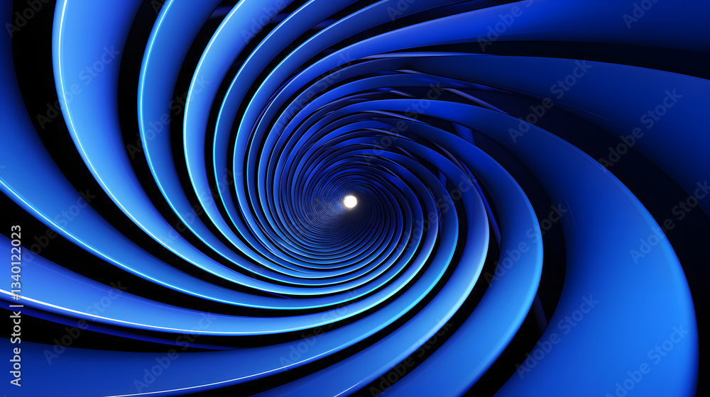 Poster mesmerizing blue spiral forming an abstract representation of dark energy captivating the viewer wit
