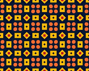 Oriental ethnic geometric seamless Tile pattern made with various traditional elements style design