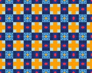 Oriental ethnic geometric seamless Tile pattern made with various traditional elements style design