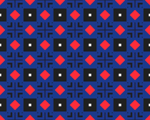 Oriental ethnic geometric seamless Tile pattern made with various traditional elements style design