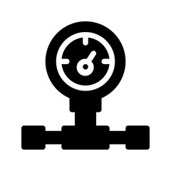 manometer. This is a vector single icon with a solid style. Suitable for any purpose, such as website design, mobile app design, logo design, pattern design, etc.