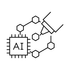 Obraz premium Nano Technology Icon – Molecule and Chip Representing the Advancement of Nanotechnology.