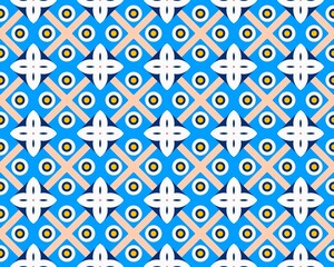 Oriental ethnic geometric seamless Tile pattern made with various traditional elements style design