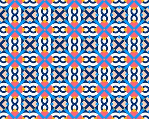 Oriental ethnic geometric seamless Tile pattern made with various traditional elements style design