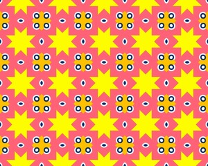 Fototapeta premium Oriental ethnic geometric seamless Tile pattern made with various traditional elements style design
