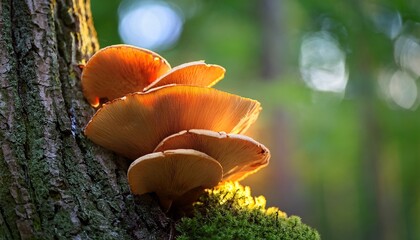 Phellinus pomaceus fungus (bracket fungus, phellinus igniarius) on tree trunk- 72470