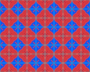 Oriental ethnic geometric seamless Tile pattern made with various traditional elements style design