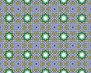 Oriental ethnic geometric seamless Tile pattern made with various traditional elements style design